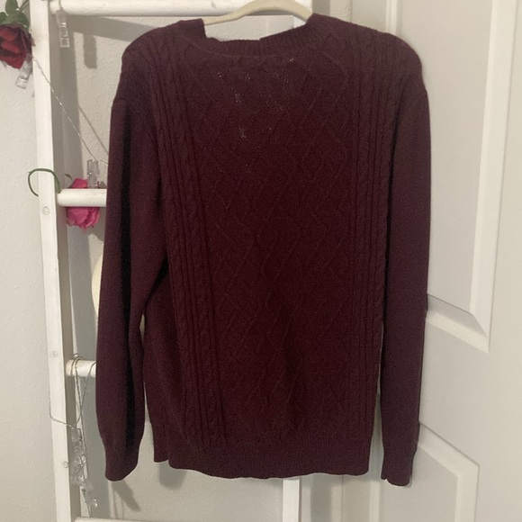 PacSun Unisex Burgundy knitted cardigan - Picture 2 of 4